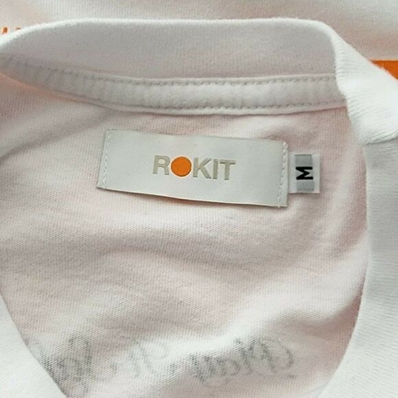 ROKIT Men's Masked Short Sleeve T-Shirt White Jersey Cotton Made in USA - M, XL - Picture 5 of 6